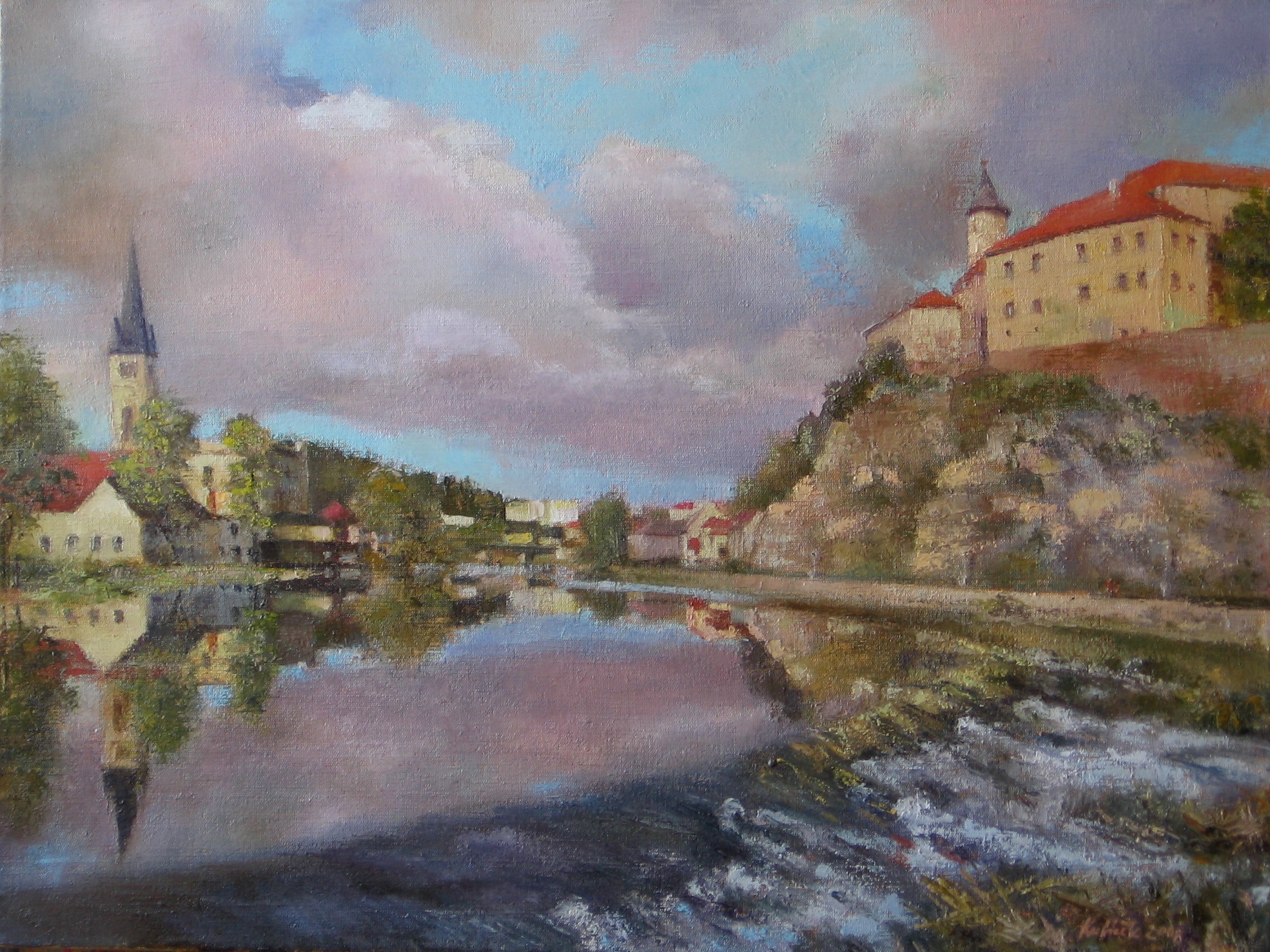 Ledeč 2008 olej na plátně 45 x 60