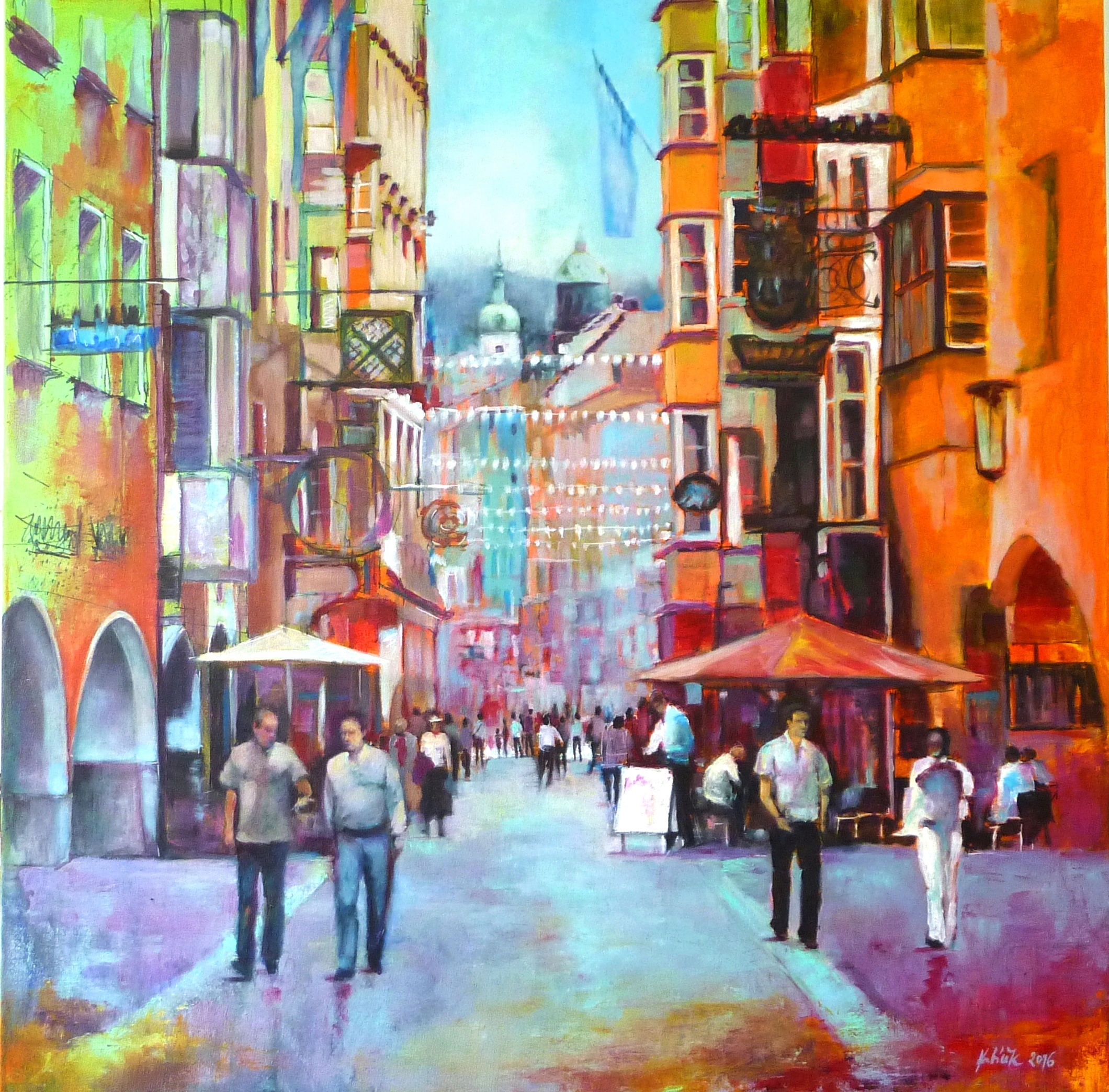 Innsbruck II 2016 akryl na plátně 100 x 100