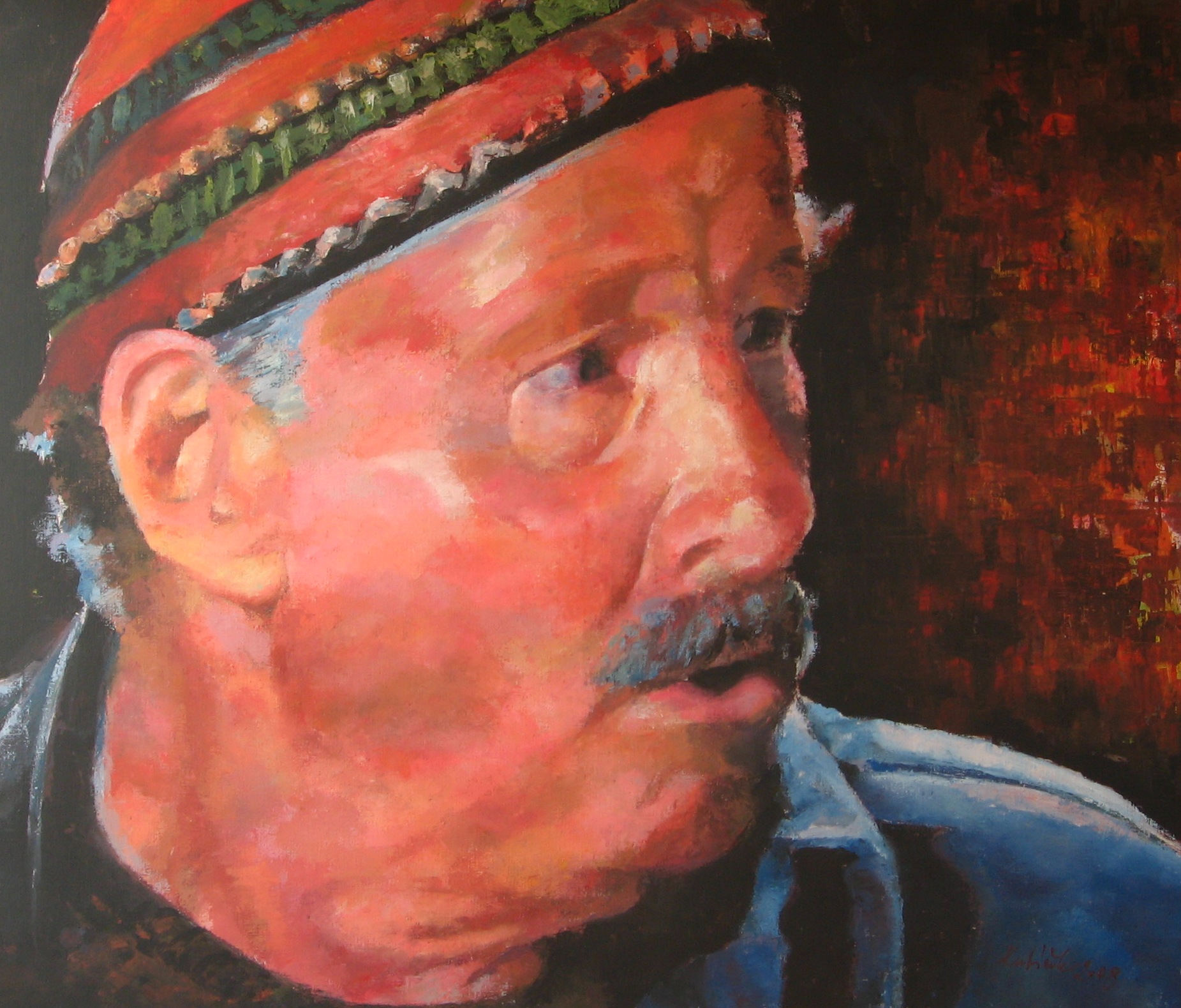 Joe Zawinul 2008 akryl na plátně 120 x 140